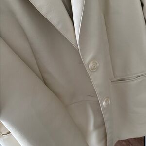 Faux Leather Oversized Blazer